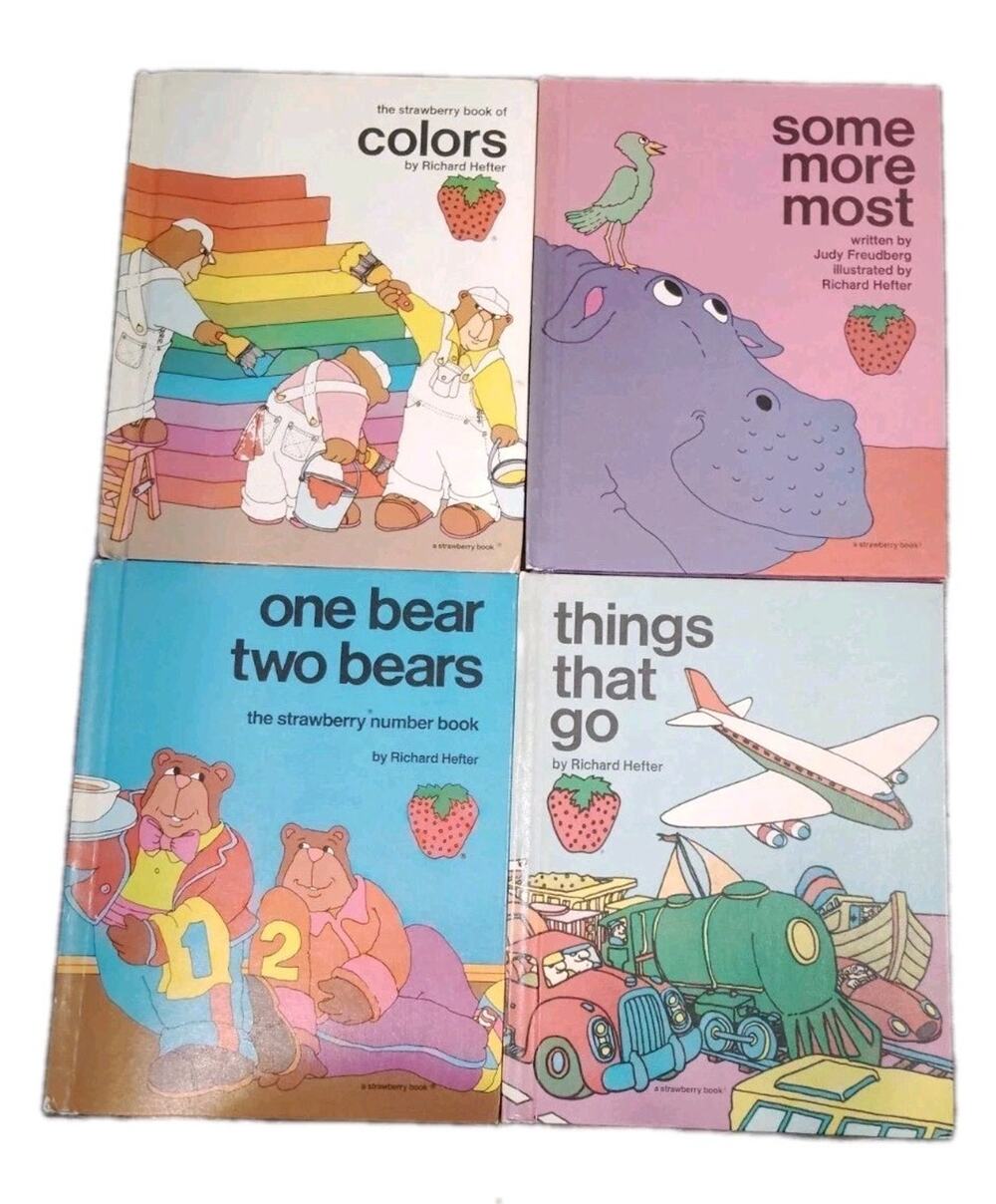 STICKYBEAR STRAWBERRY HARDCOVER BOOK LOT OF 4 by RICHARD HEFTER SWEET PICKLES